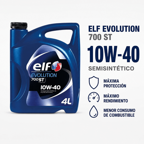 Aceite ELF Evolution 700 10W40 Semi Sintético 4 Lts