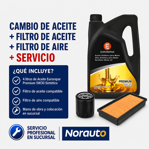 Cambio de aceite y filtros Eurorepar Premium 5W30 con colocación