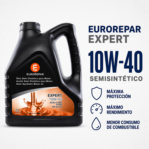 Aceite Eurorepar Expert 10W40 Semi Sintético  4 Lts