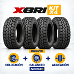 Kit de 4 Xbri 205/55 R16 Fastway A2 91V con Alineacion y Balanceo
