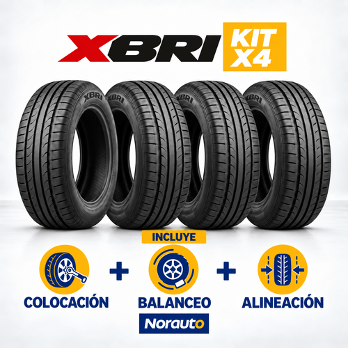 Kit de 4 Xbri 195/65 R15 Fastway A3 91H con Alineación y Balanceo
