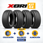 Kit de 4 Xbri 175/70 R13 Fastway A182T con Alineacion y Balanceo