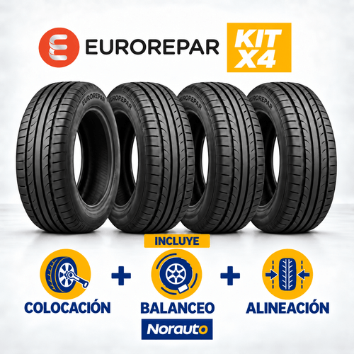 Kit de 4 Eurorepar 195/55 R15 Reliance 85V con Alineacion y Balanceo
