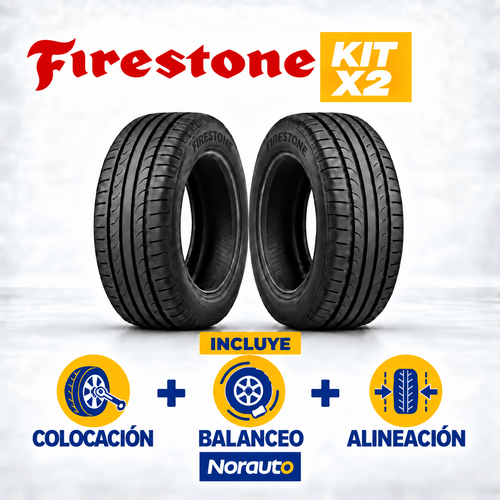 Kit de 2 Firestone 195/55 R15 F-600 85H con Alineacion y Balanceo
