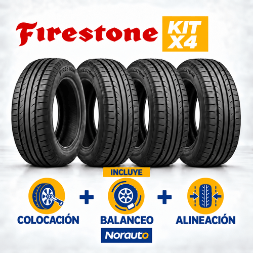 Kit de 4 Firestone 195/65 R15 F-700 91H con Alineacion y Balanceo