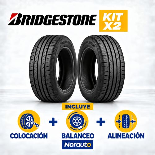 Kit de 2 Bridgestone 185/55 R16 Turanza ER300 83V con Alineacion y Balanceo