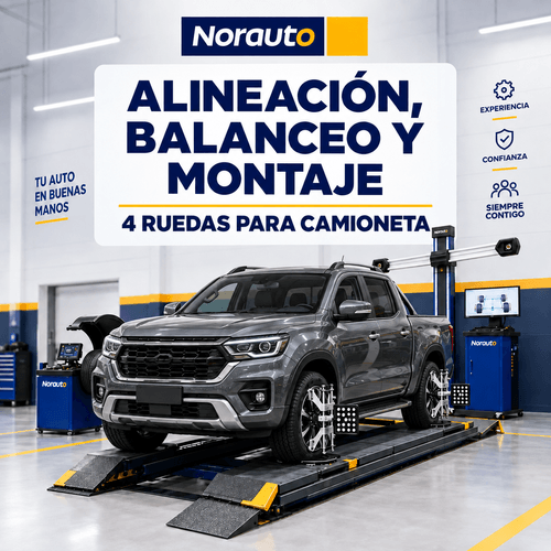 Servicio de Alineación, balanceo y montaje 4 ruedas para camioneta