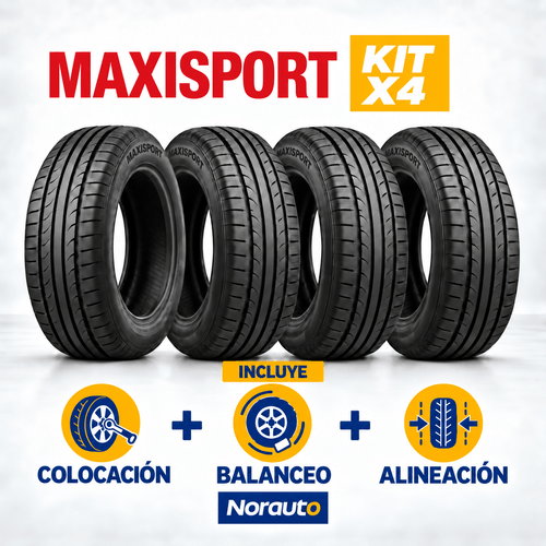 Kit de 4 Maxisport 175/70 R13 82T con Alineacion y Balanceo