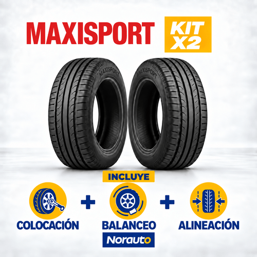 Kit de 2 Maxisport 175/70 R13 82T con Alineacion y Balanceo