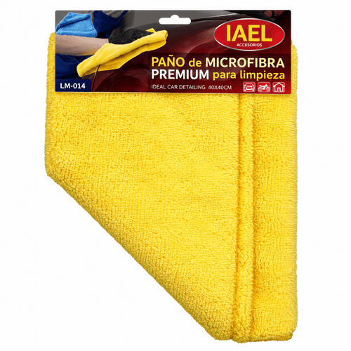 Paño de limpieza Microfibra Multiuso Premium amarillo 40x80cm