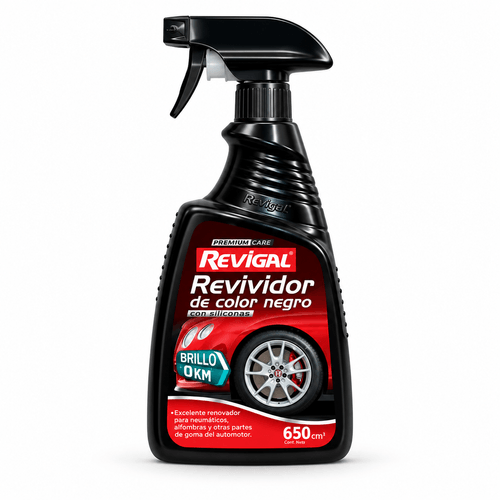 Revividor Plásticos Negro Silicona Para Autos Revigal 650ml