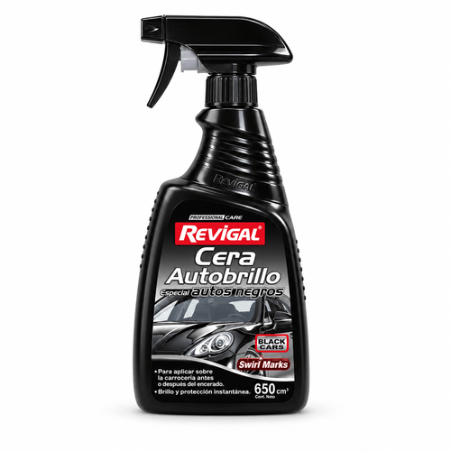 Revigal cera autobrillo para carrocería autos negros atomizador 650ml