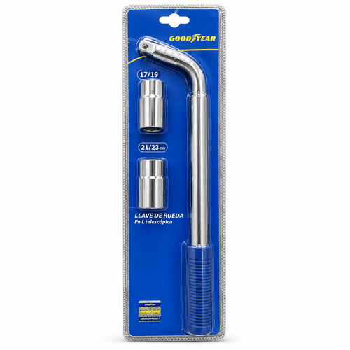 Llave de Rueda en L Goodyear Bocas Tubo 17x19mm 21x23mm