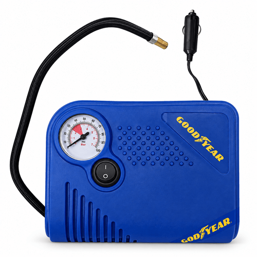 Mini Compresor de aire 12v Goodyear con picos pelota e inflable