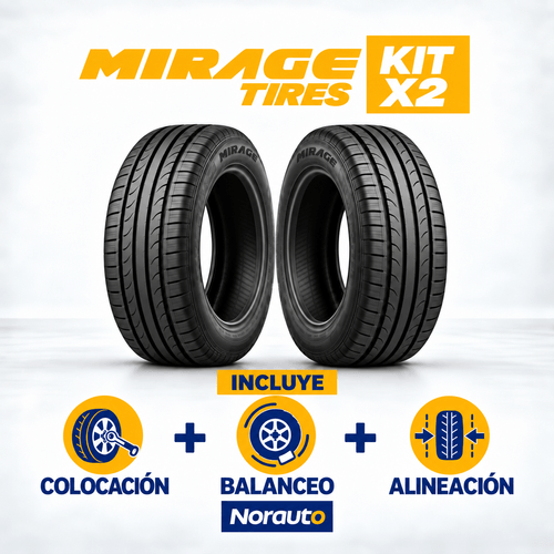 Kit de 2 Mirage 175/70 R13 82T con Alineacion y Balanceo