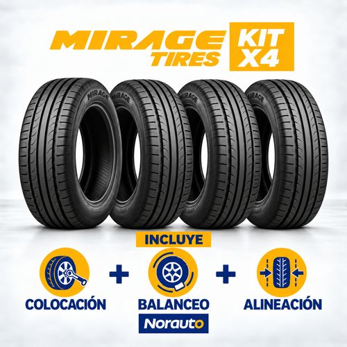 Kit de 4 Mirage 175/70 R14 84T con Alineacion y Balanceo