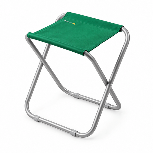 Banquito plegable formato tijera Broksol lona verde