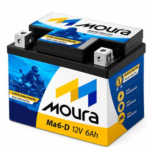 Batería Moto Moura MA6-D 12V 6Ah AGM