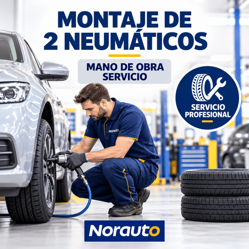 Servicio de montaje de 2 neumáticos para Auto