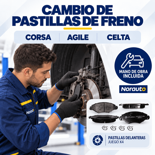 Cambio de Pastillas de Freno Delanteras Eurorepar Corsa Agile Celta
