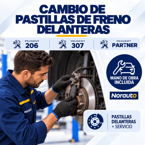 Cambio de Pastillas de Freno Delanteras Eurorepar Peugeot 206 307 Partner