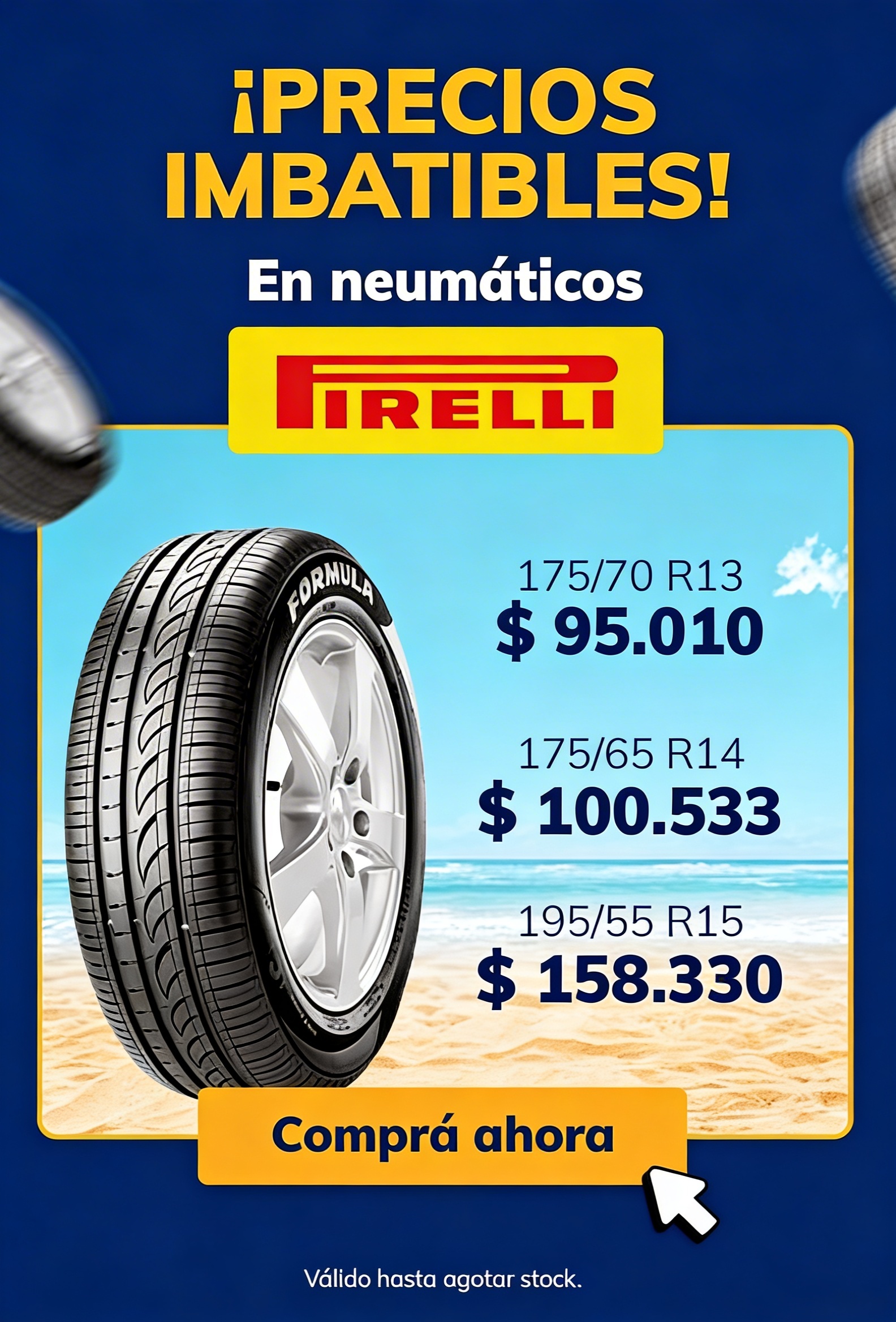 Neumáticos 50% de descuento - 12 cuotas sin interés